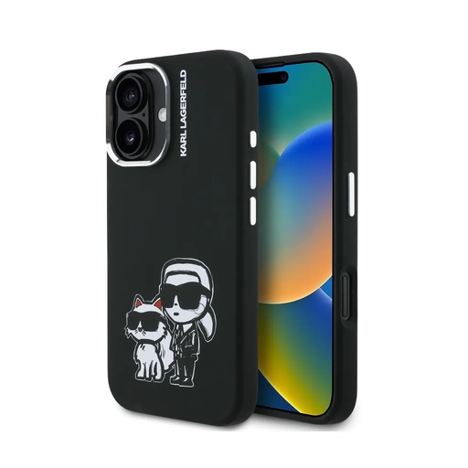 Karl Lagerfeld maska K&C Sketch Liquid MagSafe (iPhone 16, crno)