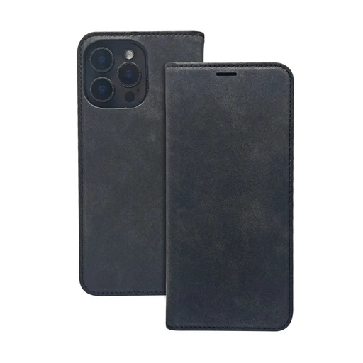 Preklopna maska Suede (Xiaomi Redmi 14C, crno)