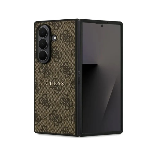 Guess Phone Case MagSafe 4G Pattern Camera Frame (Samsung Z Fold7, brown)