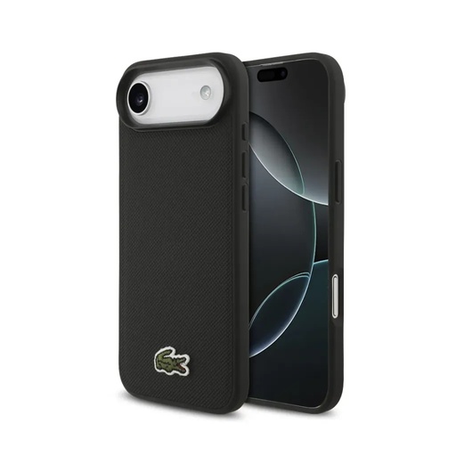 Lacoste maska MagSafe Woven Petit Logo (iPhone 17 Air, crno)