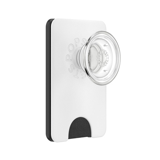 PopSockets držač za mobitel MagSafe White Clear Wallet (bijelo)