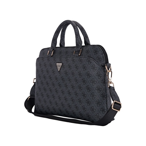 Guess torba 4G Pattern Triangle Logo 15“ (crno)