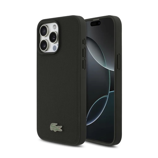 Lacoste Phone Case MagSafe Petit Lacquer Logo (iPhone 15 Pro Max, black)