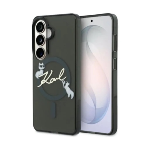 Karl Lagerfeld Phone Case MagSafe Choupette Script Logo (Samsung S26, black)