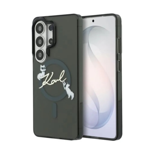 Karl Lagerfeld maska MagSafe Choupette Script Logo (Samsung S26 Ultra, crno)