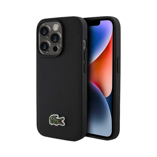 Lacoste Phone Case MagSafe Woven Petit Logo (Samsung S26, black)