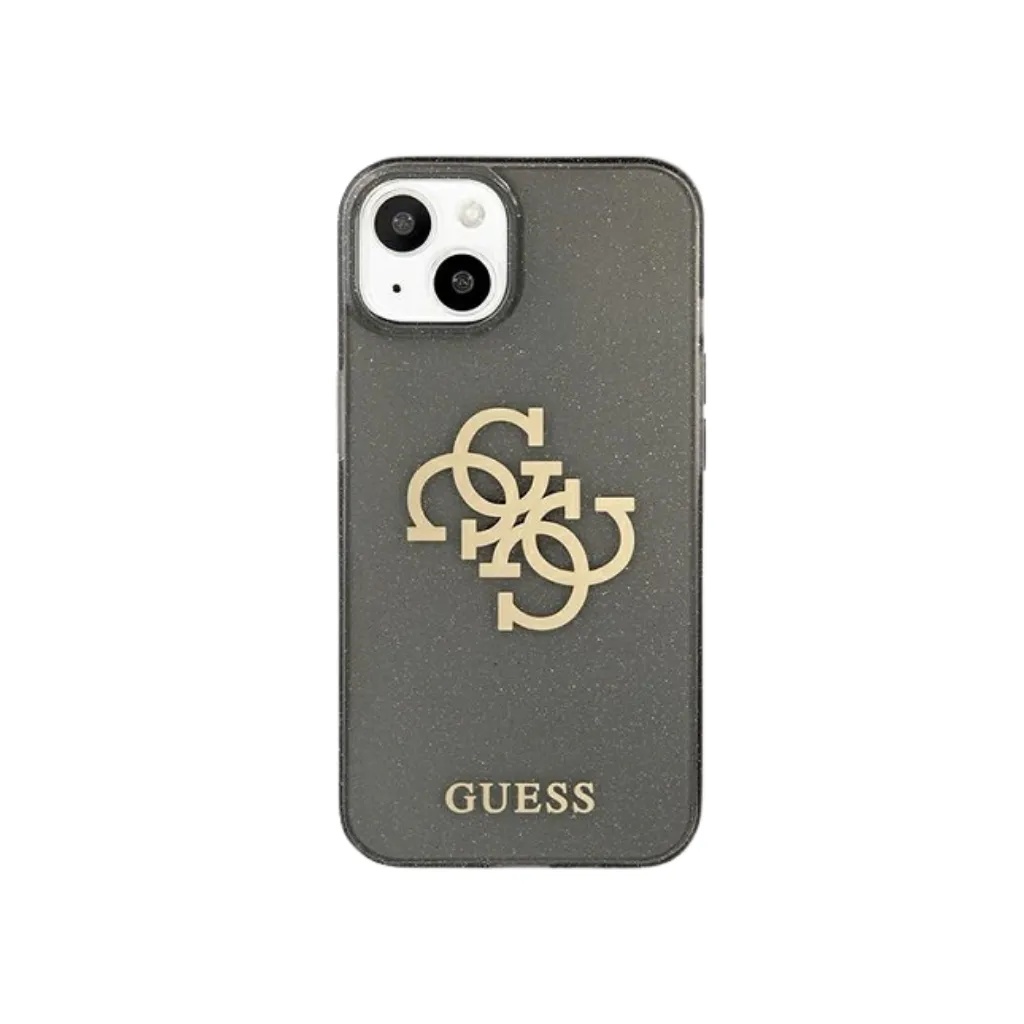 Guess Phone Case Glitter Gold 4G Logo