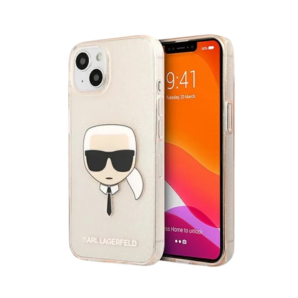 Karl Lagerfeld Phone Case Full Glitter Head Print