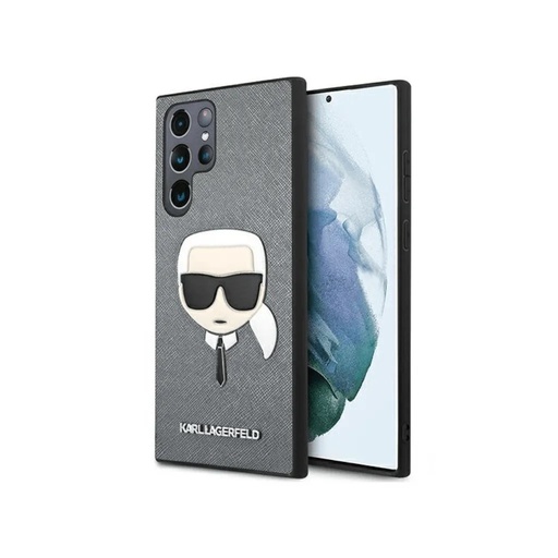 Karl Lagerfeld maska Head Embossed (Samsung S22+, srebrno)