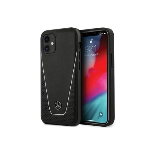 Mercedes-Benz maska Dynamic Leather (iPhone 12 Mini, crno)