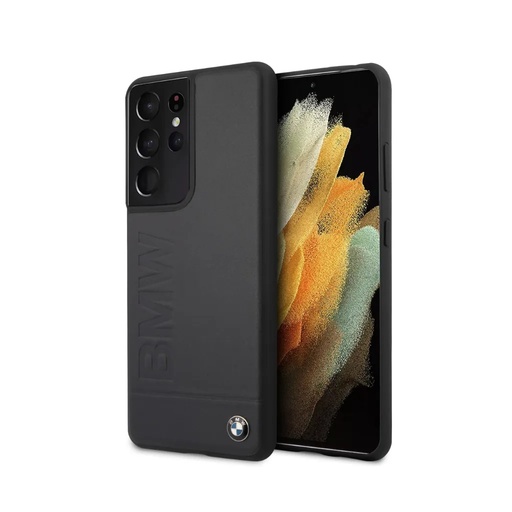 BMW Phone Case Hot Stamped Metal Logo (Samsung S21 Ultra, dark blue)