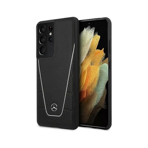Mercedes-Benz maska Dynamic Leather (Samsung S21+, crno)